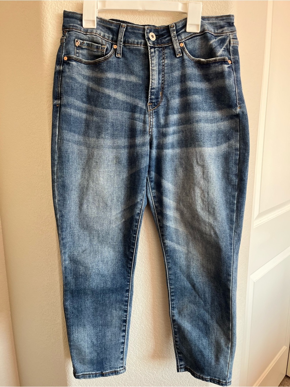 Denizen from Levi's Women's Blue High Rise Ankle Skinny Crop Jeans